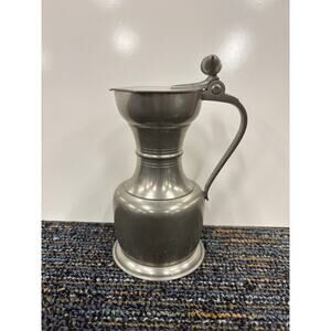 Vintage Royal Holland Pewter Lidded Pitcher Acorn Finial EUC Creamer Coffee Tea